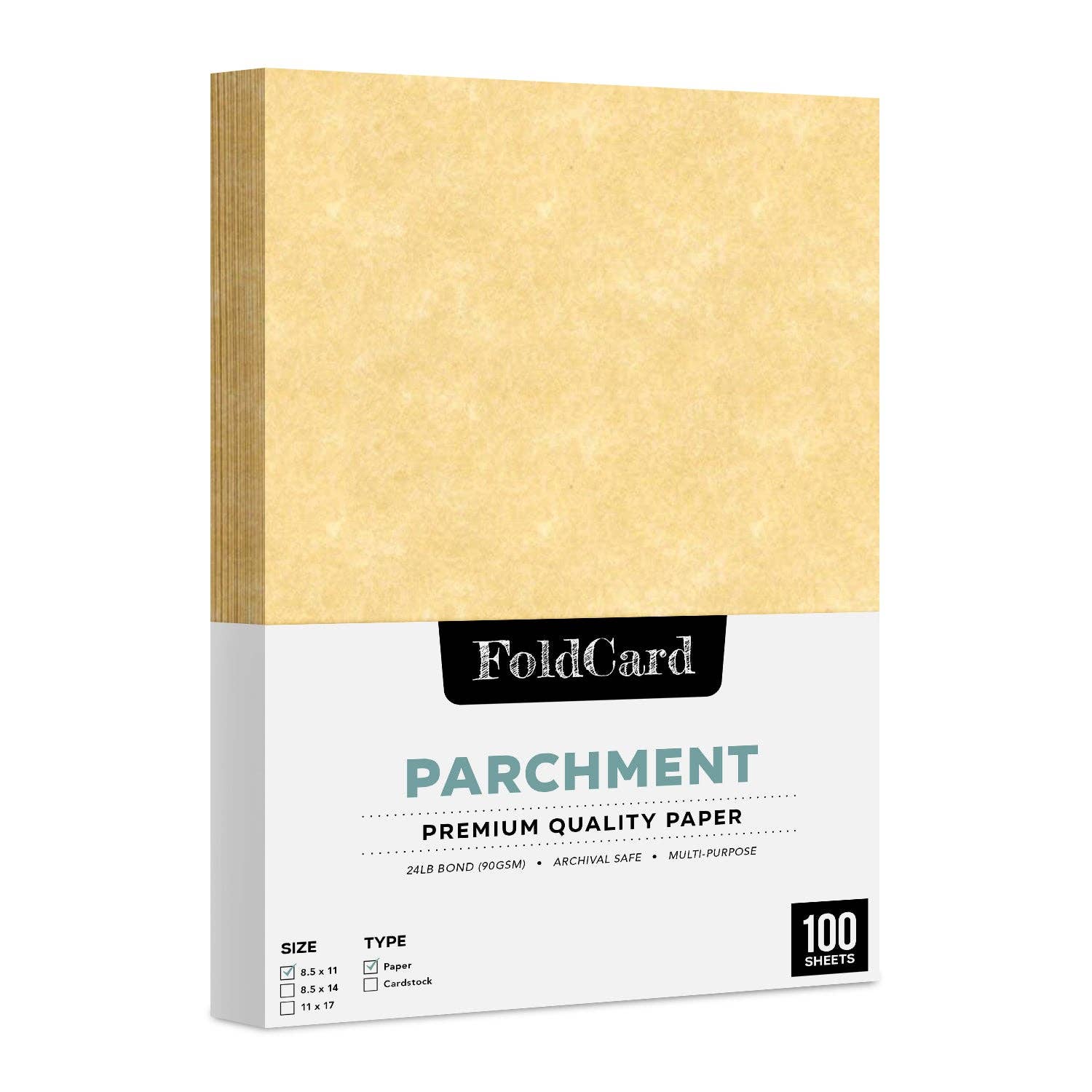 Fine Cardstock - Vendita all'ingrosso Attrezzature per lavoretti e fai da te - Carta pergamena 8,5 x 11, 24 libbre, 90 g/mq, 100 fogli22