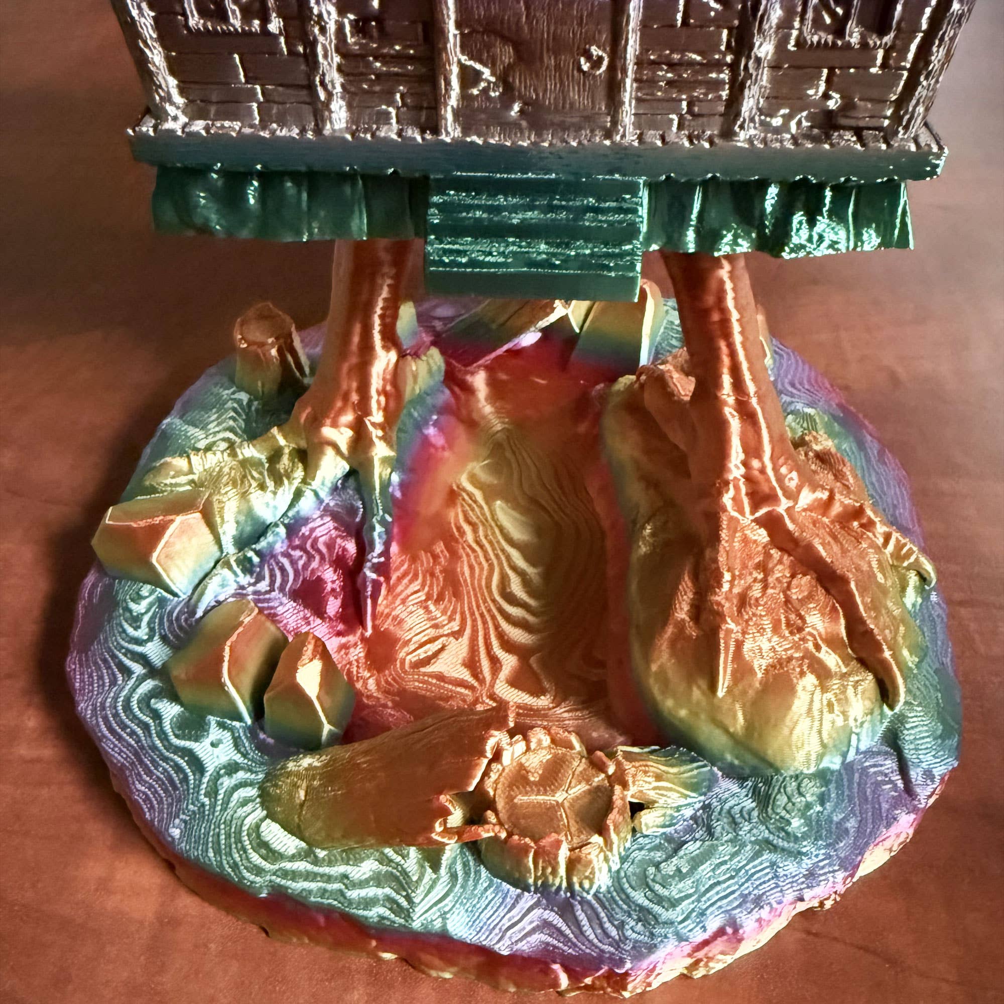American Carver LLC - Wholesale Dice - Baba Yaga Hut Dice Tower | TTRPG, D&D, Pathfinder, CoC6