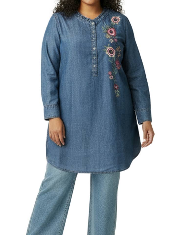 VESTIDO FLUIDO DENIM MADISON para venta al por mayor de Tolani