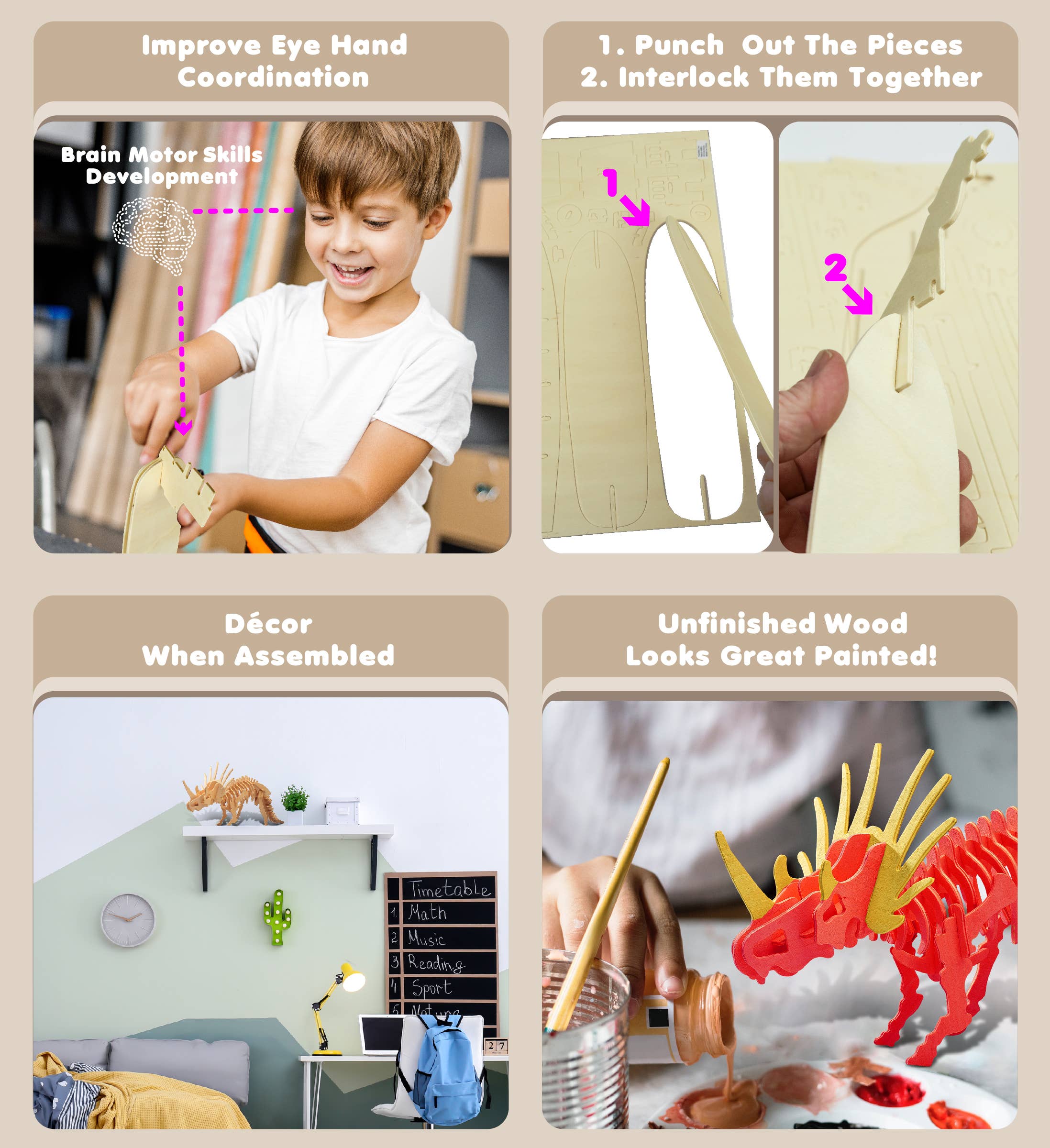 Cota Global - Wholesale Puzzle - Kids - 3D Puzzles - Styracosaurus Lr2