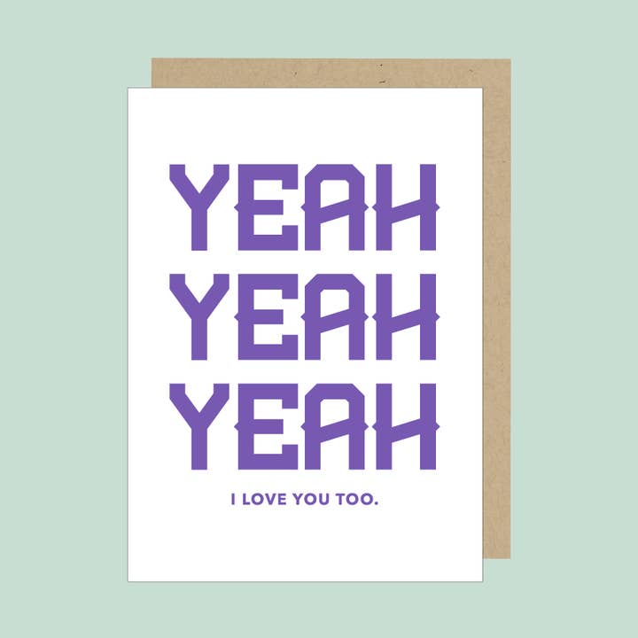 Oui, oui, je t'aime aussi. Carte Letterpress pour la vente par Formidably Impressed