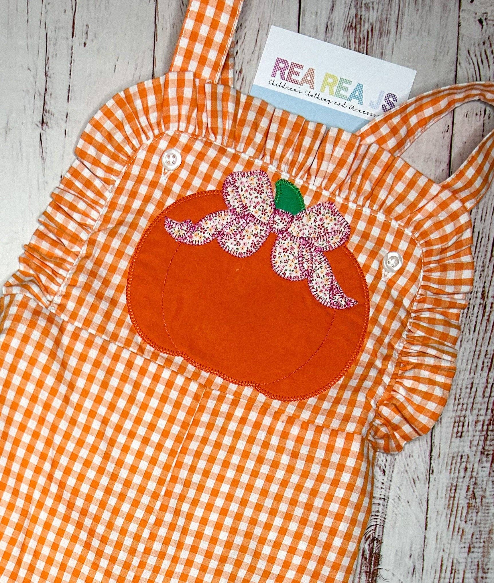 Rea Rea J's - Wholesale Overalls - Kids - Pumpkin Overalls3