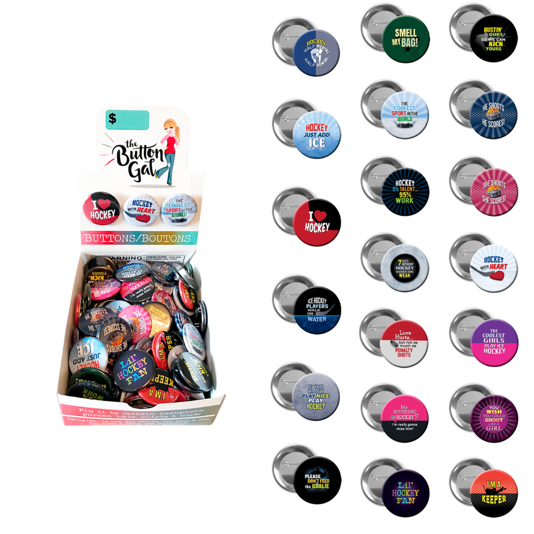 The Button Gal - Wholesale Lapel Pin/Button - Winter Sports - 1.25" Custom Pinback Buttons7