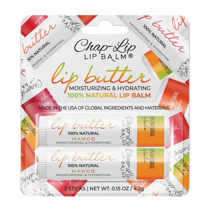 Chap-Lip – wholesale Lip Balm – Chap-Lip Lip Butter 100% Natural Lip Balm Twin Blister Pack2