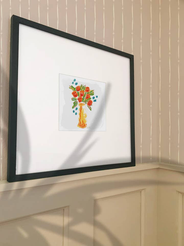 Flowers in Vase | Vintage Modern | Floral Art Print for wholesale by Beki Marquardt