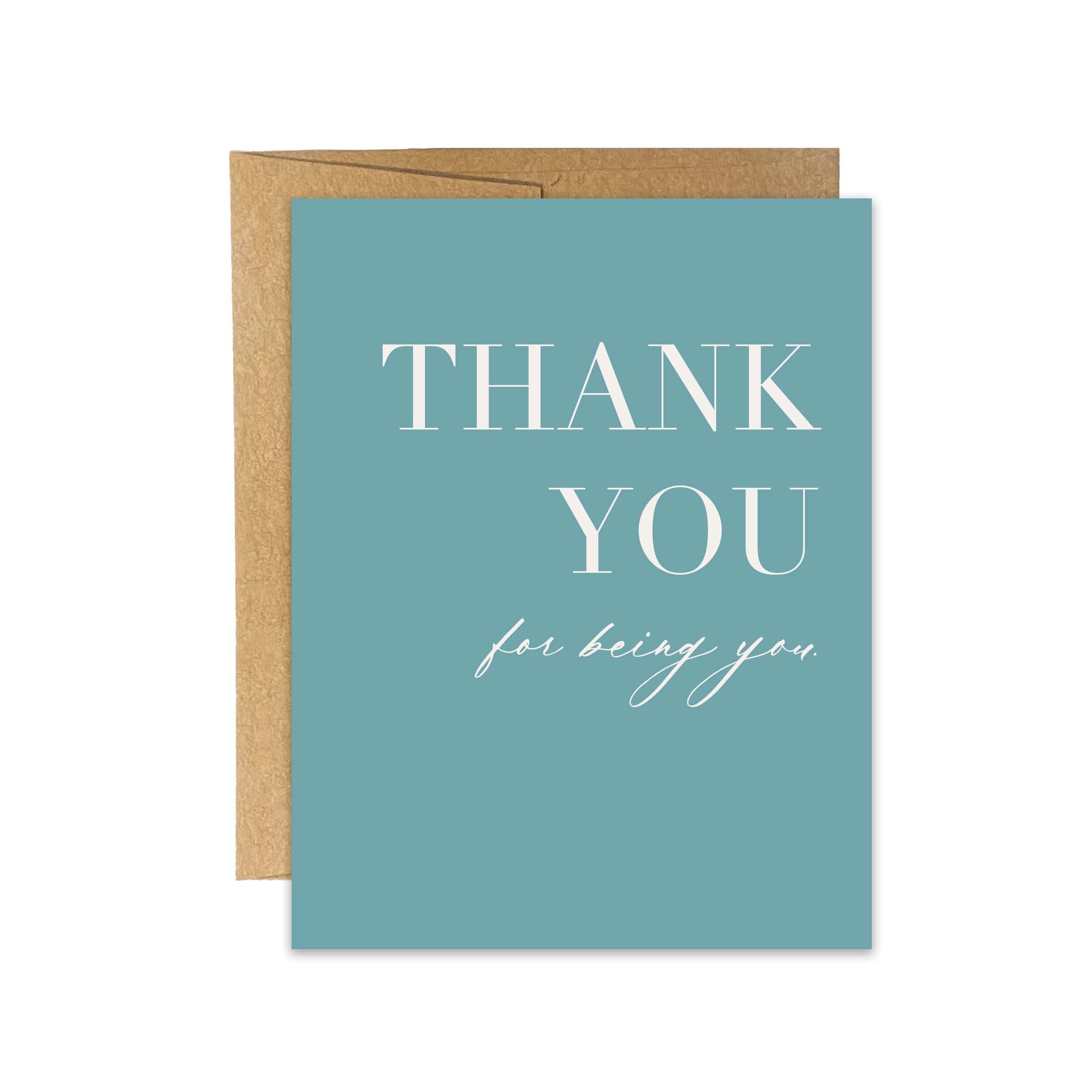 Blú Rose – wholesale Thank you card – Thank You for Being You Greeting Card2