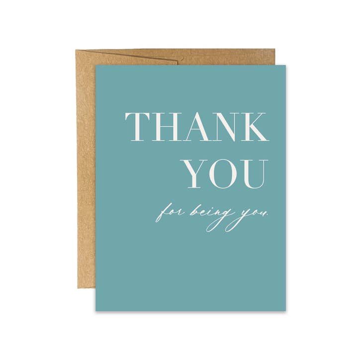 Blú Rose – wholesale Thank you card – Thank You for Being You Greeting Card2