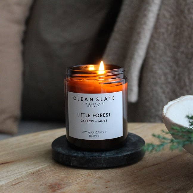 CLEAN SLATE - Wholesale Jar/Filled Candle - Little Forest Amber Candle2