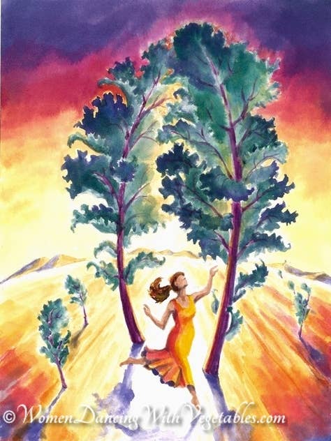 Kale for wholesale by Women Dancing with Vegetables. Becoming Lighter