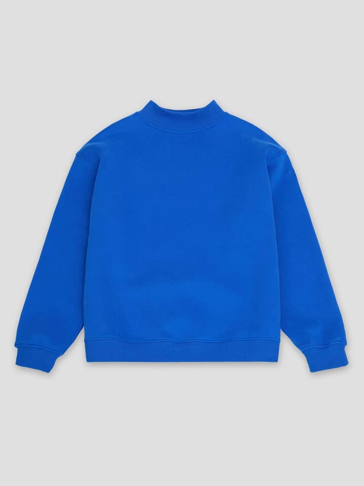 Mock Neck Sweatshirt Electric Blue for wholesale by ONE DNA