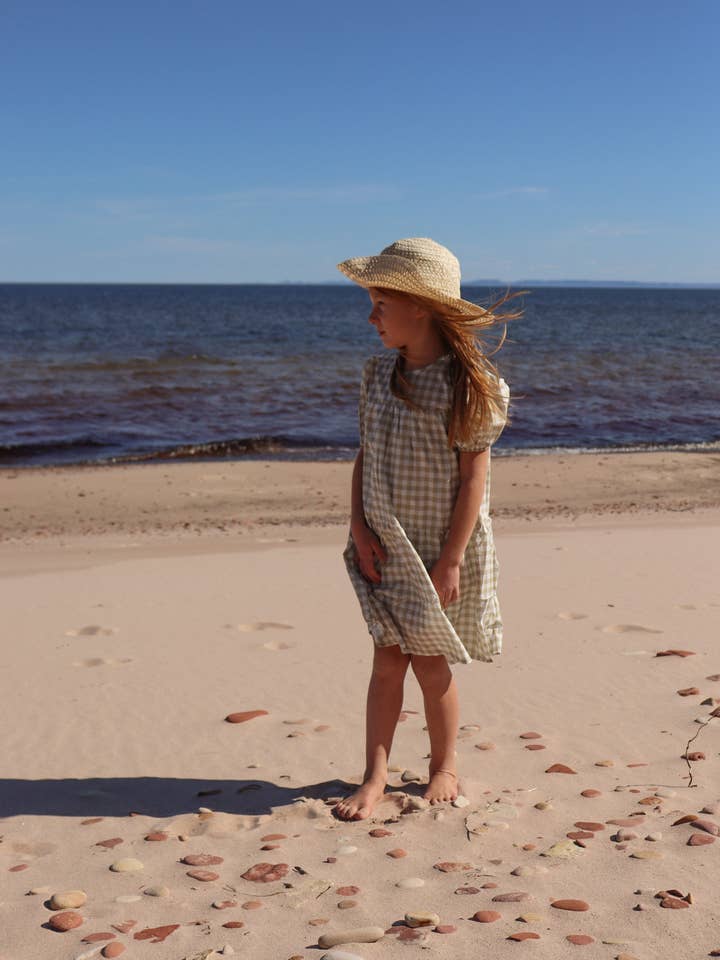 Almond Bud – Engroshandel Kjole - Børn – Honey Gingham Toddler Kjole m/matchende BLOOMERS 3