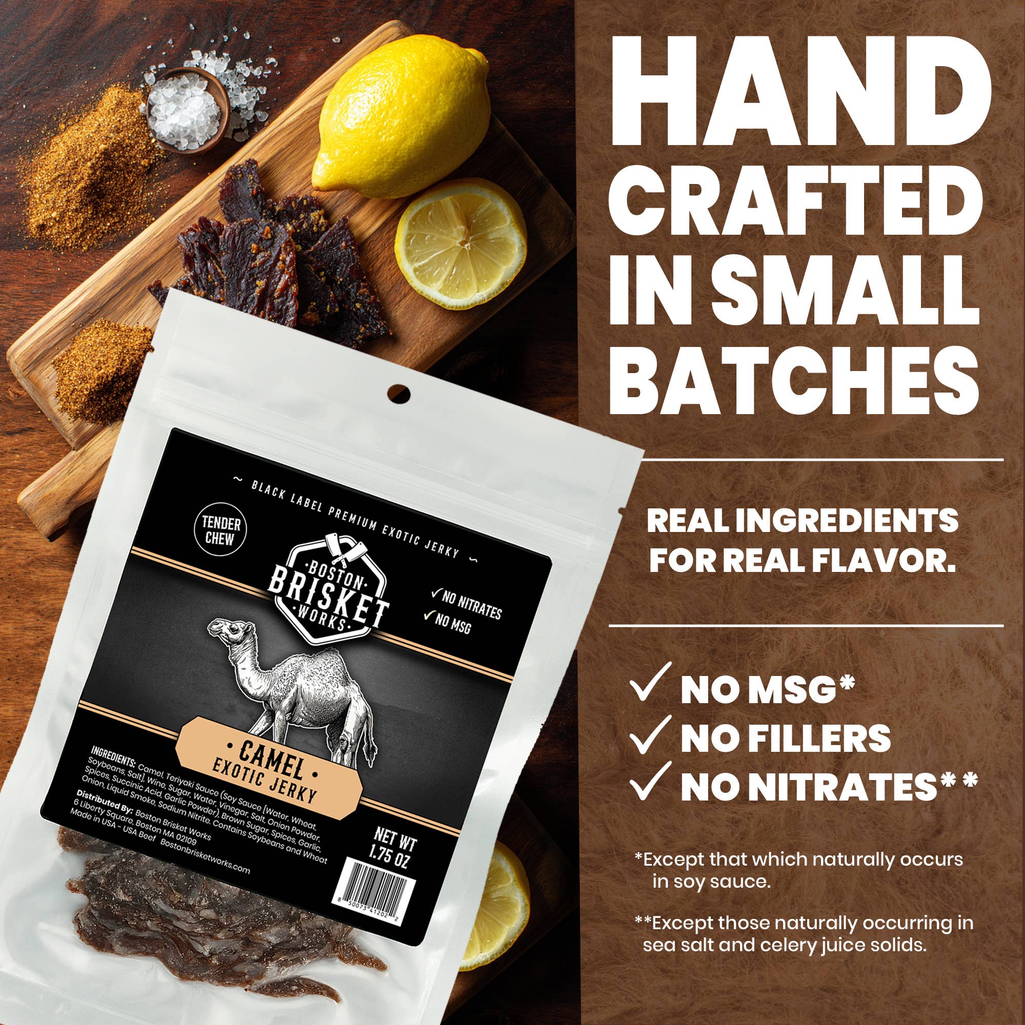 Boston Brisket Works - Wholesale Jerky - Exotic Jerky "Camel"3