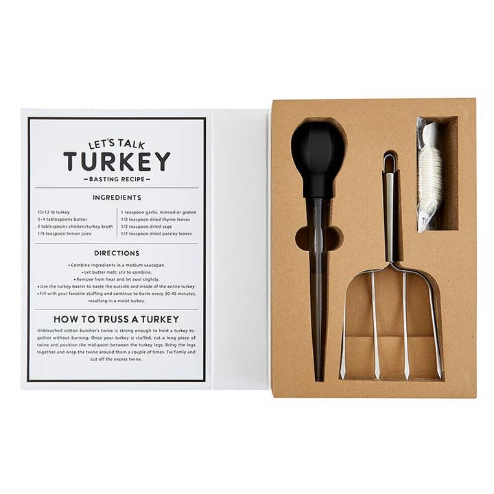 Santa Barbara Design Studio by Creative Brands - Wholesale Kitchen Utensil Set - Turkey Baster Book Box - Talk Turkey To Me