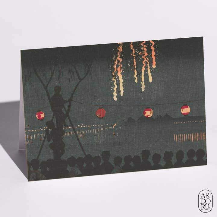 Carte de vœux du Nouvel An - « Feux d'artifice à Ikenohata » pour la vente par ArdorU