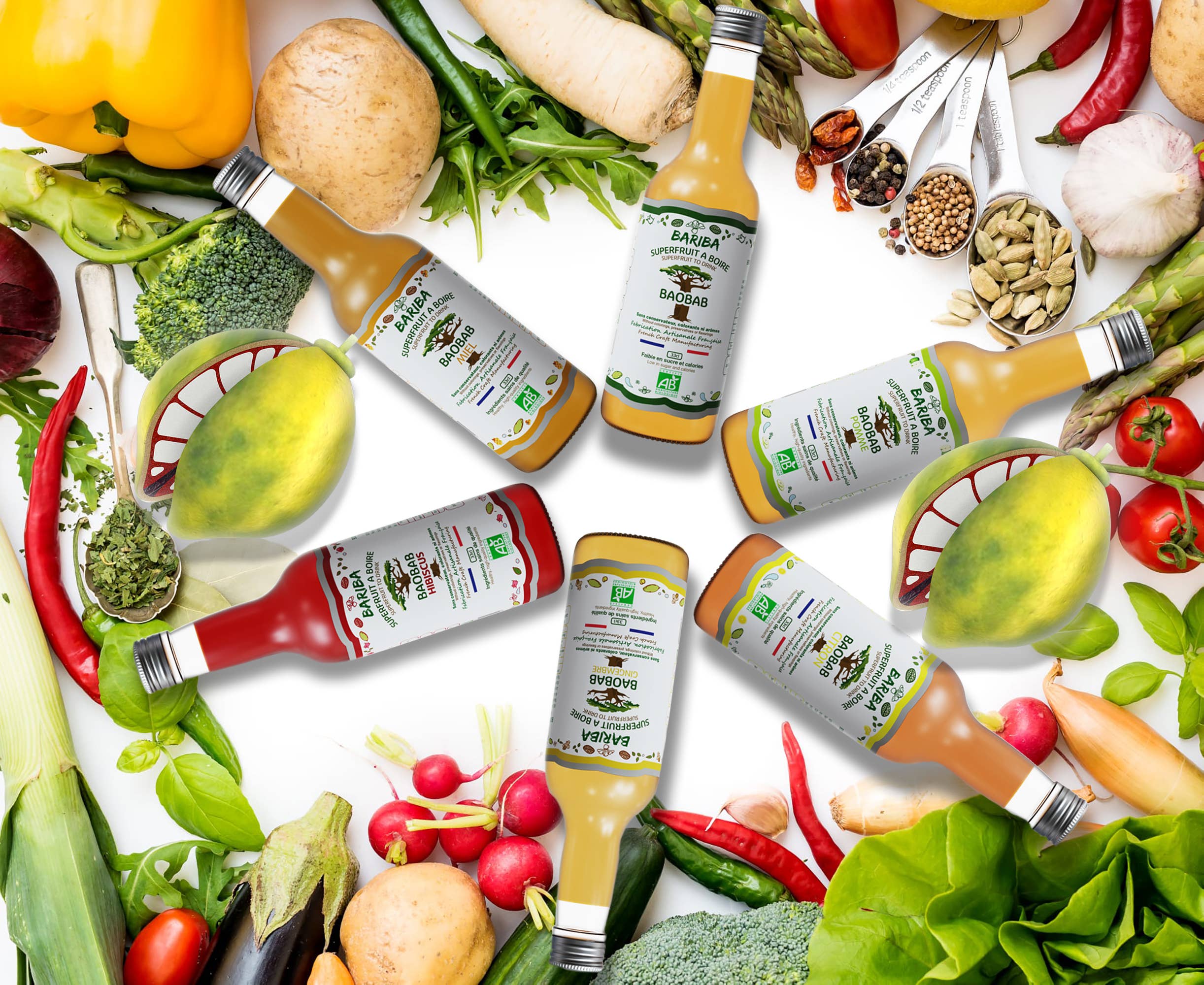 BARIBA - BOISSONS & COMPLEMENTS ALIMENTAIRES BIO - Wholesale Fruit Juice - NATURAL ORGANIC FRUIT JUICE BAOBAB LEMON 33CL CHR3