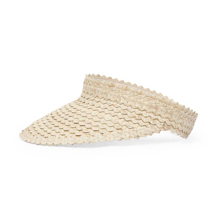 Natural Island Visor Straw Hat for wholesale by The Artisan and Company