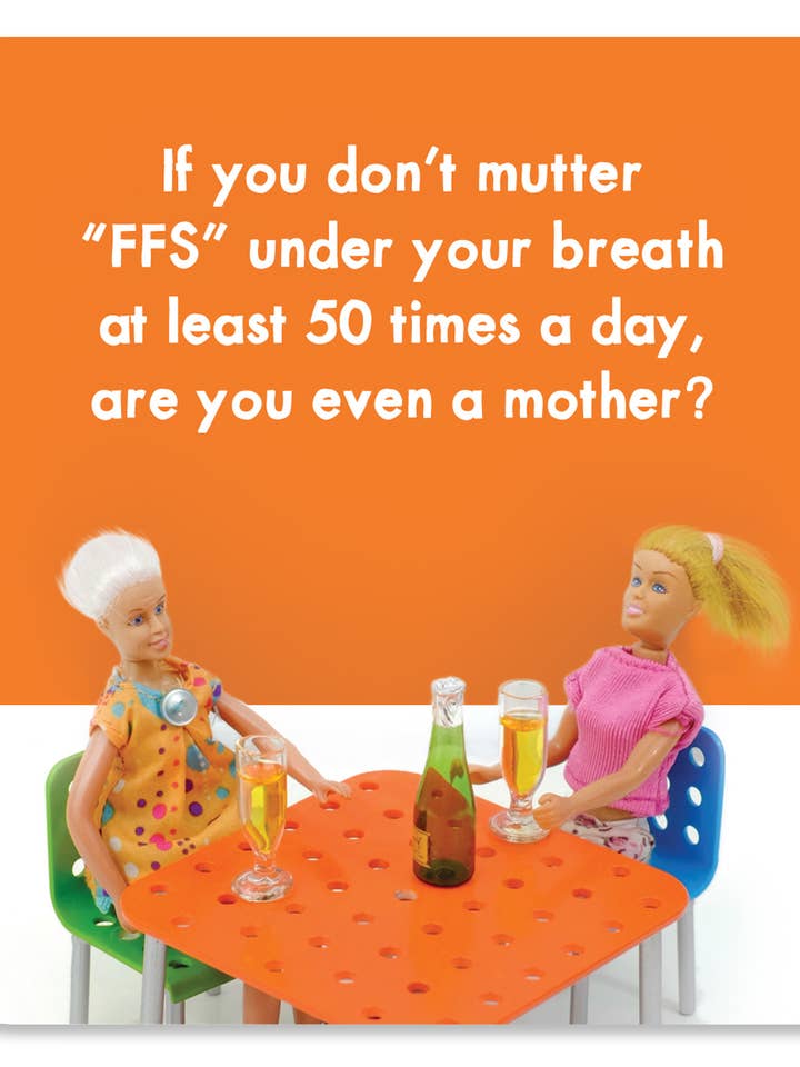 Funny Gift - Mutter Ffs Coaster By Bold & Bright for wholesale by Brainbox Candy