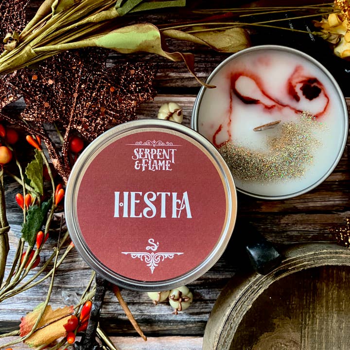 Hestia Candle, Cinnamon Clove Nutmeg for wholesale by Serpent & Flame Candle Co.