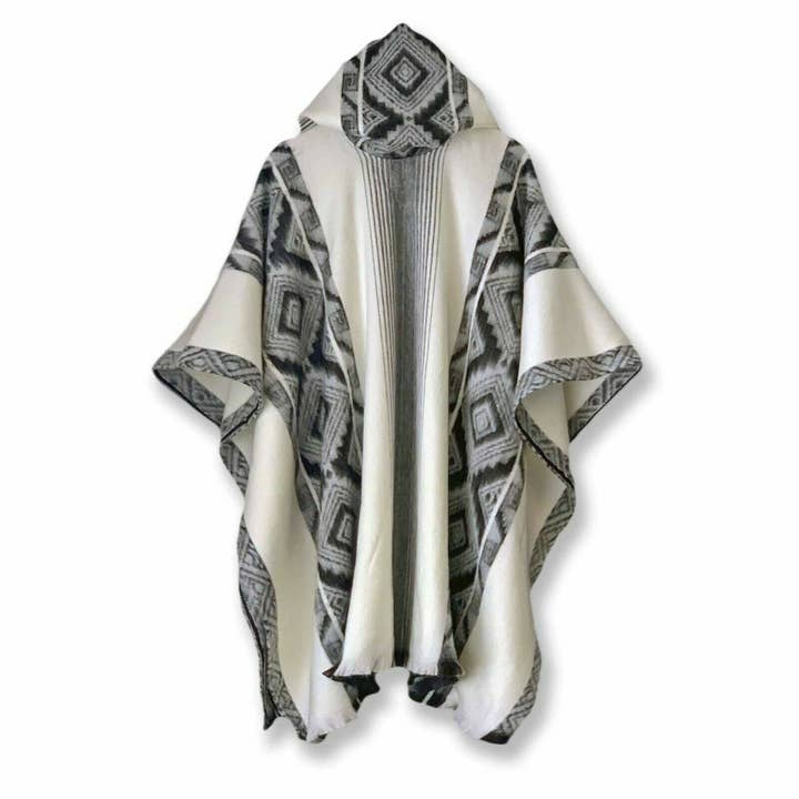 ECUALAMA – wholesale Poncho - Unisex – Lätt Baby Alpacka ull med huva Unisex Poncho tröja1