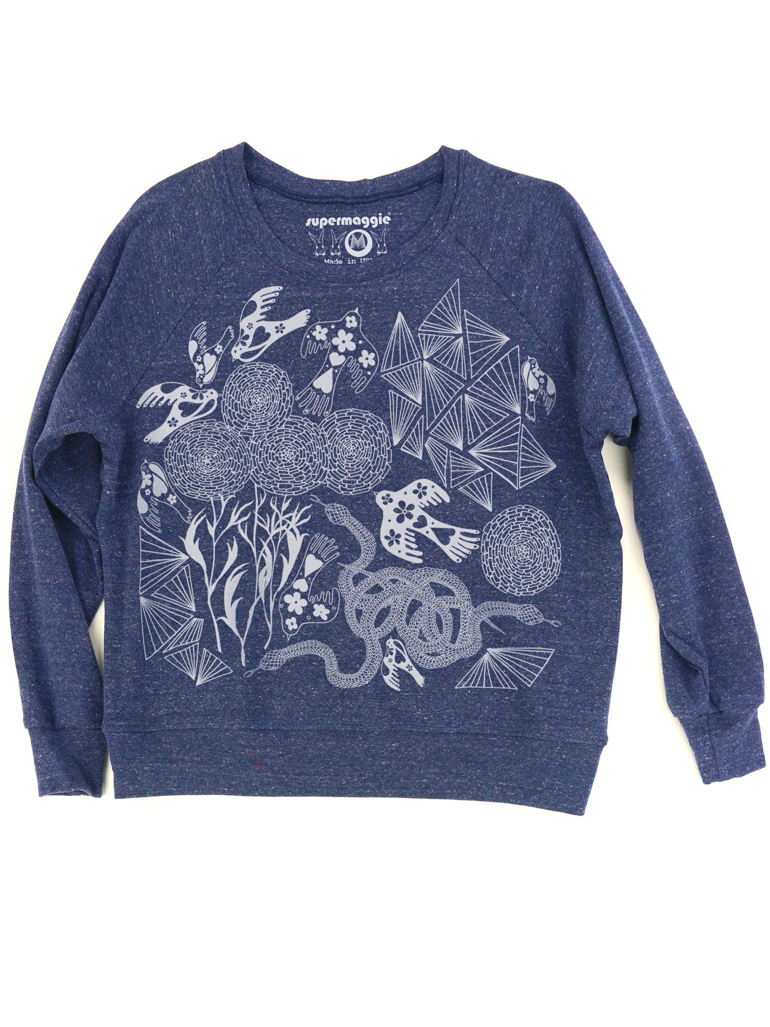 Supermaggie @ Faire - Wholesale T-Shirt (Graphic) - Women's - Secret Garden Pia Tri Blend Pullover3