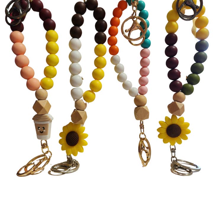 Wristlet Keychain Silicone Beads and Focal Beads for wholesale by Full Moon Arts & More