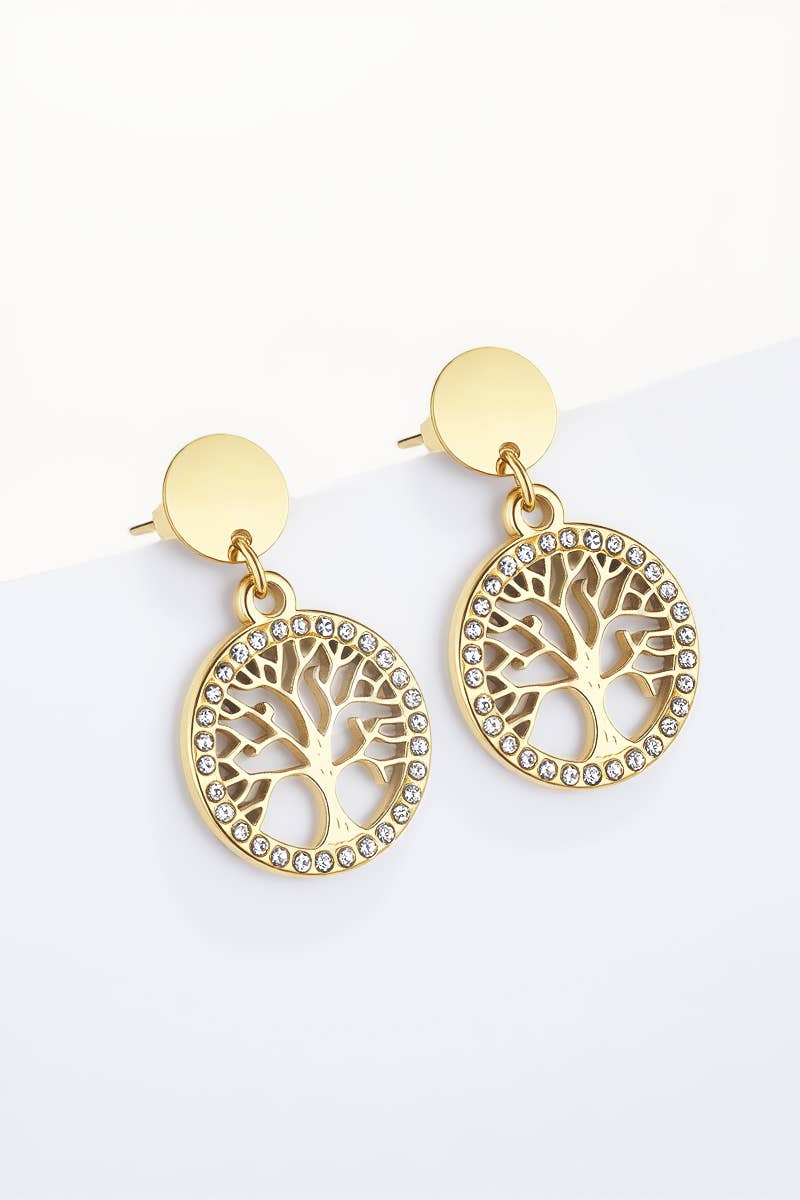 Gold Stainless steel earrings 124RX111 for wholesale on Faire0