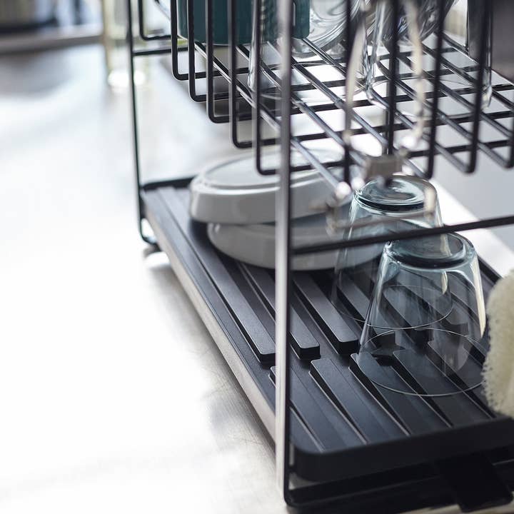 Yamazaki Home - Wholesale Dish Drying Mat/Rack - Tower Two-Tier Dish Rack - Steel10