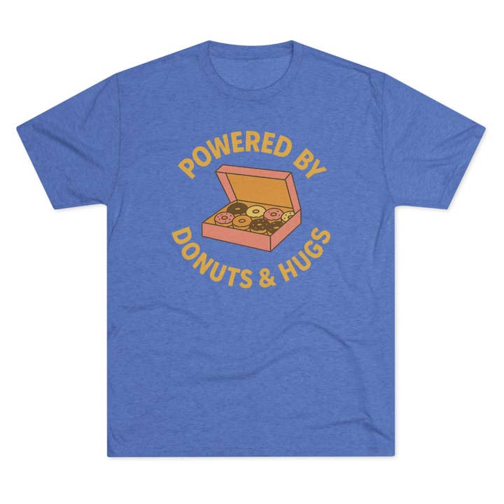 Powered by Donuts & Hugs / T-Shirt for wholesale by SUM SHIRTS