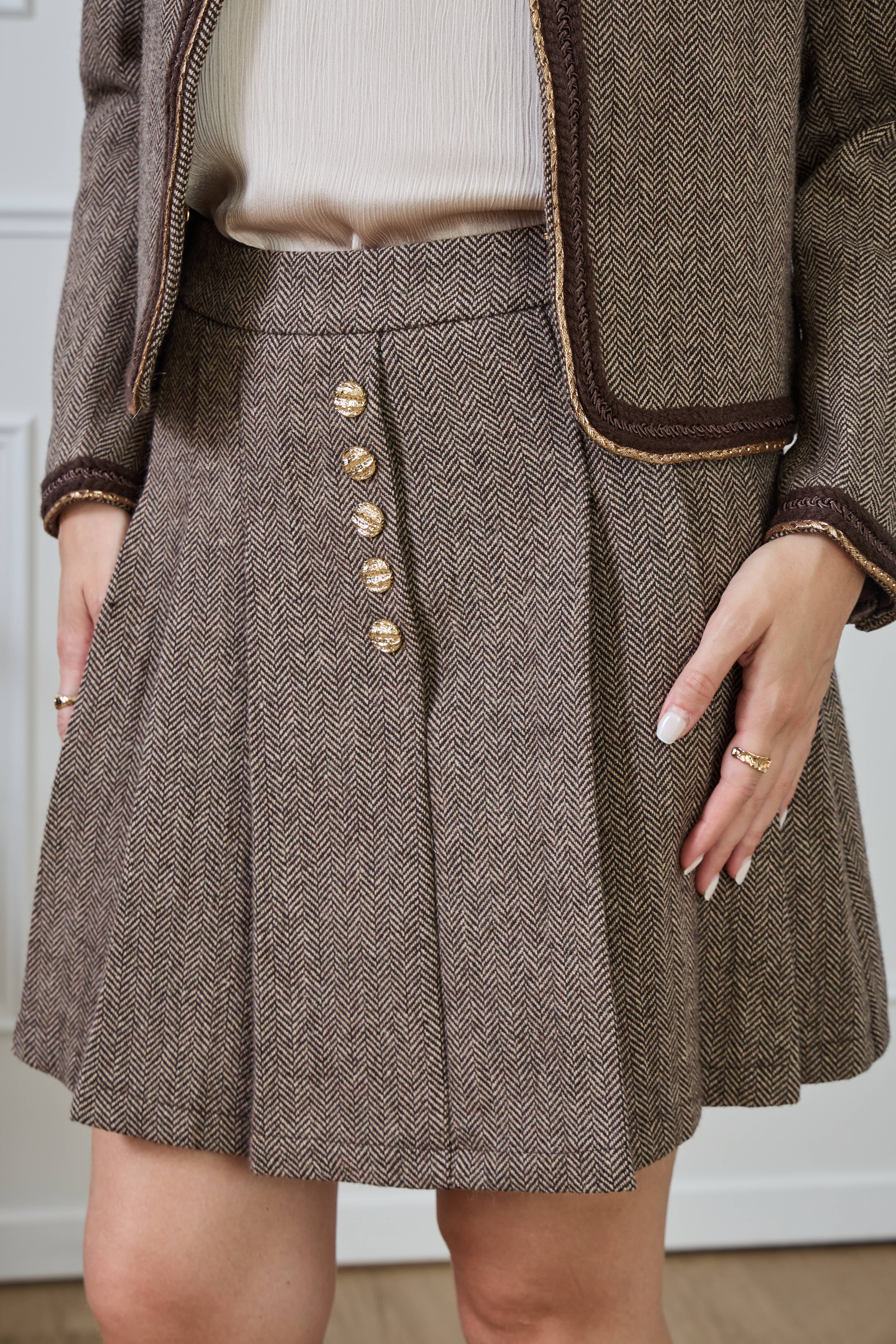 LULUMARY - Venta al por mayor Falda - Mujer - Falda de tweed SK8598