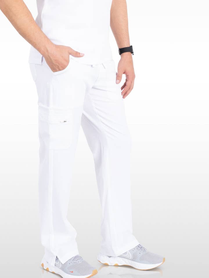 Aura Naturale – Engroshandel Sygeplejeruniform – til mænd – Java Herre French-Fly Scrubs Bukser med 9 lommer (96001)17