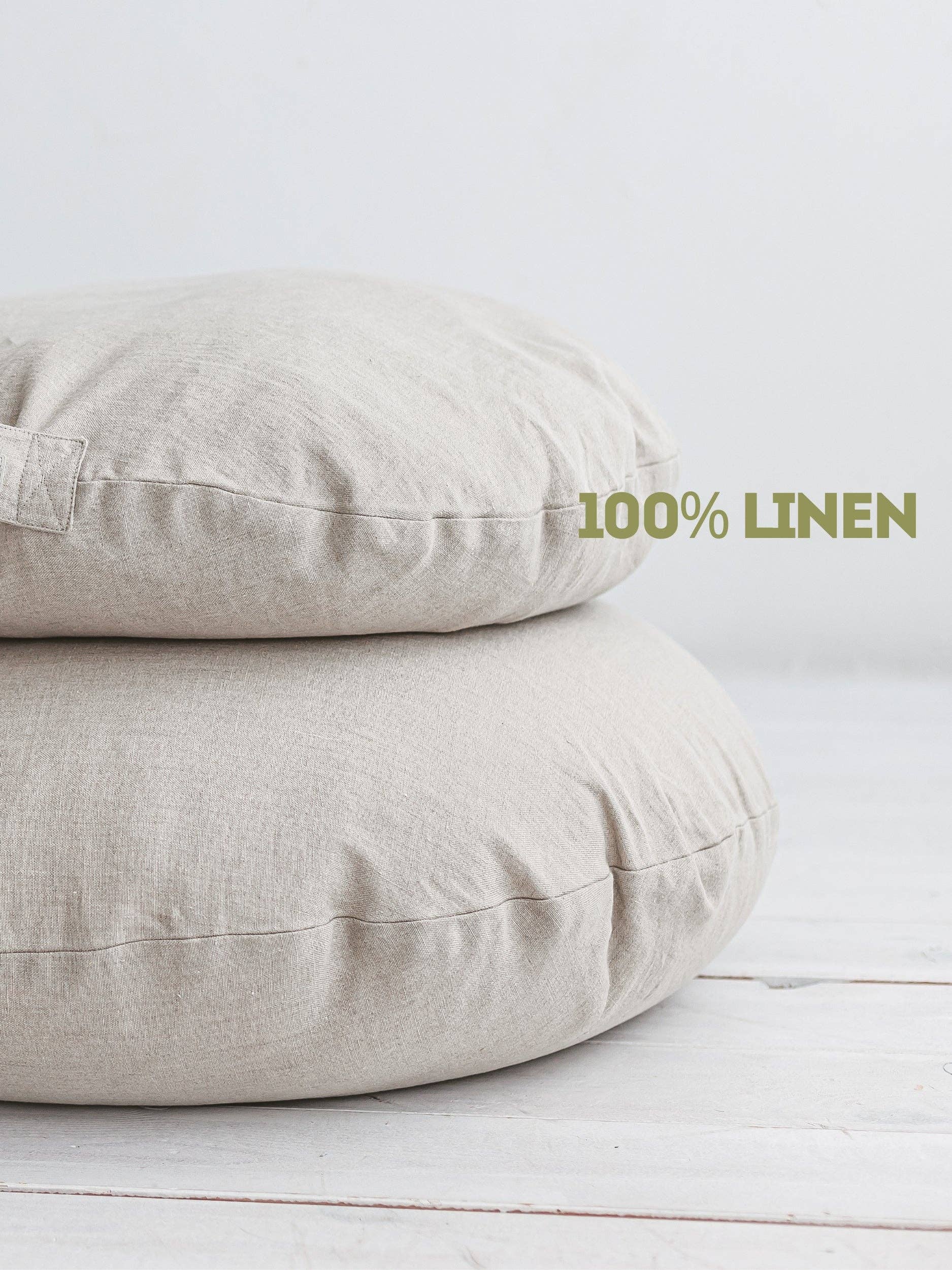 MINICAMP - Wholesale Meditation Supplies - MINICAMP Yoga Pillow Meditation Cushion from 100% Linen in Natural Color6