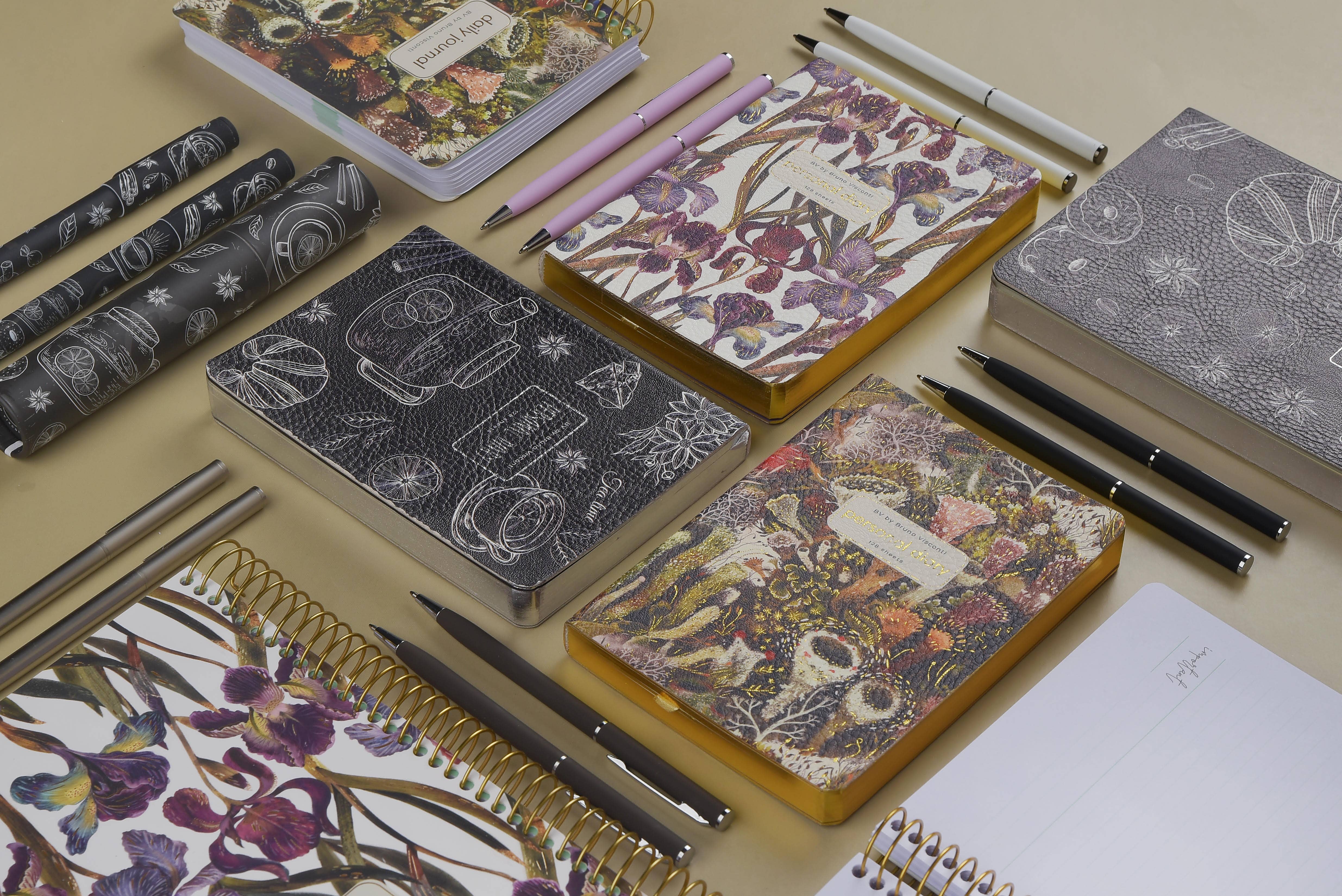 BV by Bruno Visconti - Wholesale Planner - A6 Vegan Leather  Daily Planner Planner - Irises2