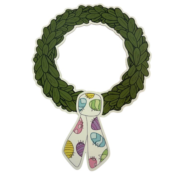 Casey Andrews Art - Wholesale Door Hanger - Hand Drawn Box Wood Wreath Door Hanger for Seasonal Sash Attachments6