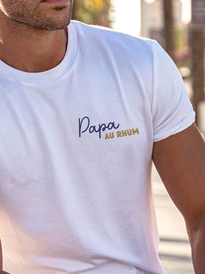 Juste un t-shirt - Wholesale T-Shirt - Men's - Men's Embroidered T-Shirt - Papa au Rhum2