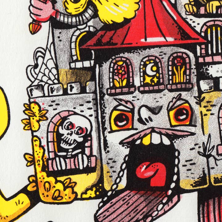 It's Not That Weird - Wholesale Art Print - Castle Character Fantasy Riso Print2