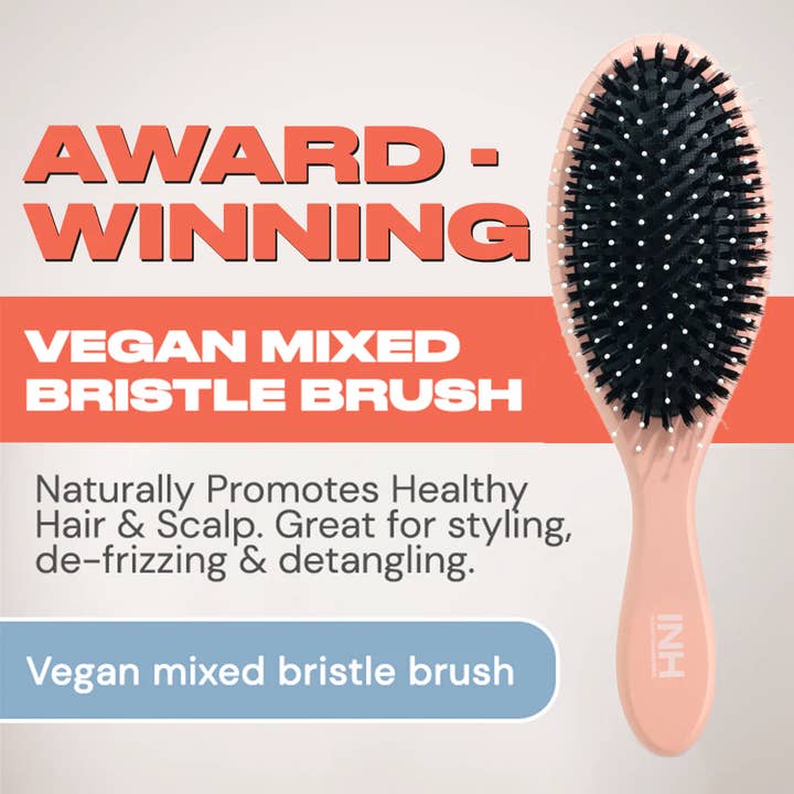 INH Hair - Wholesale Hair Brush/Comb - Vegan Boar Bristle Hair Brush| detangle & shine paddle brush