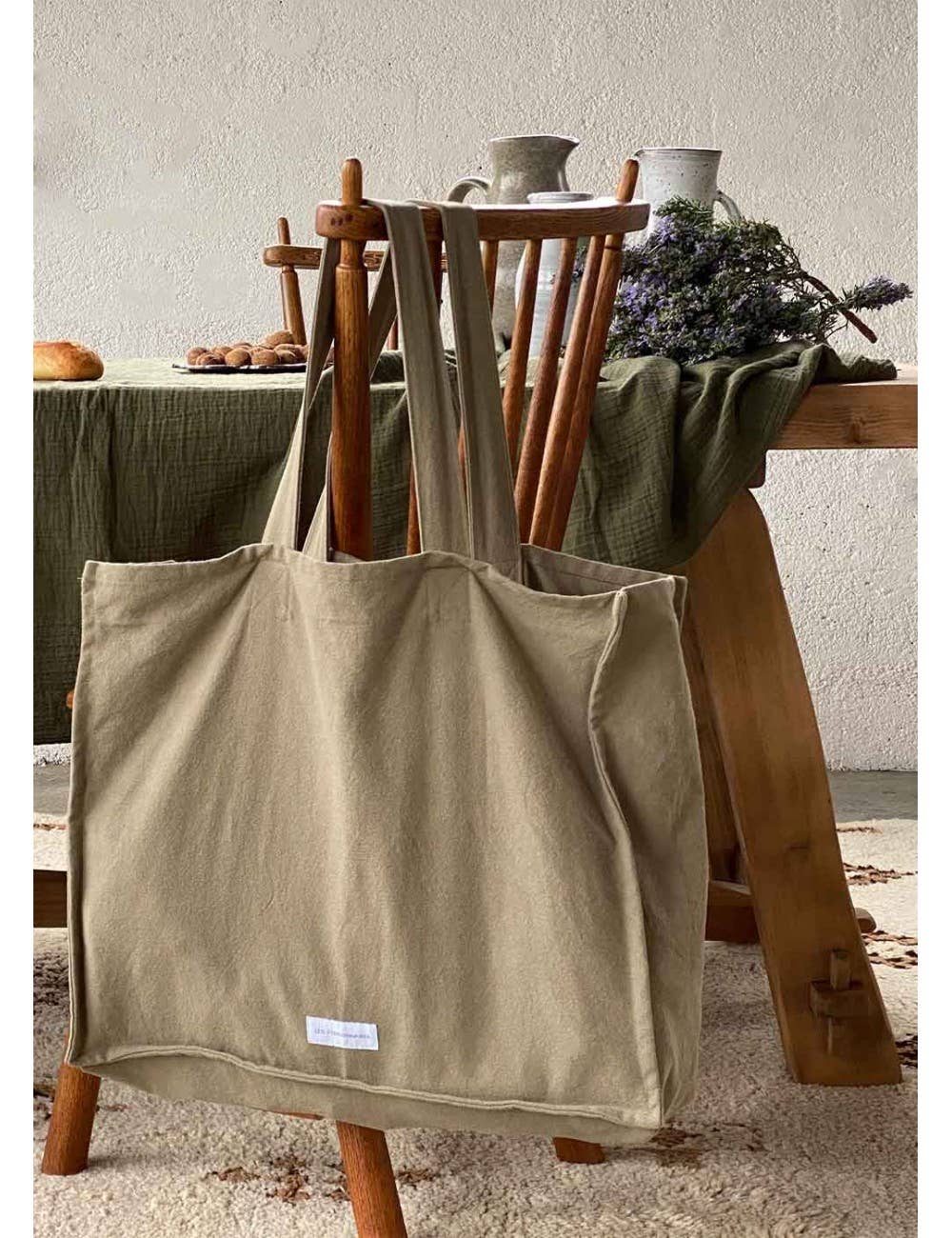 Les Pensionnaires - Wholesale Tote Bag - Women's - Lime Green Organic Cotton Canvas Tote2