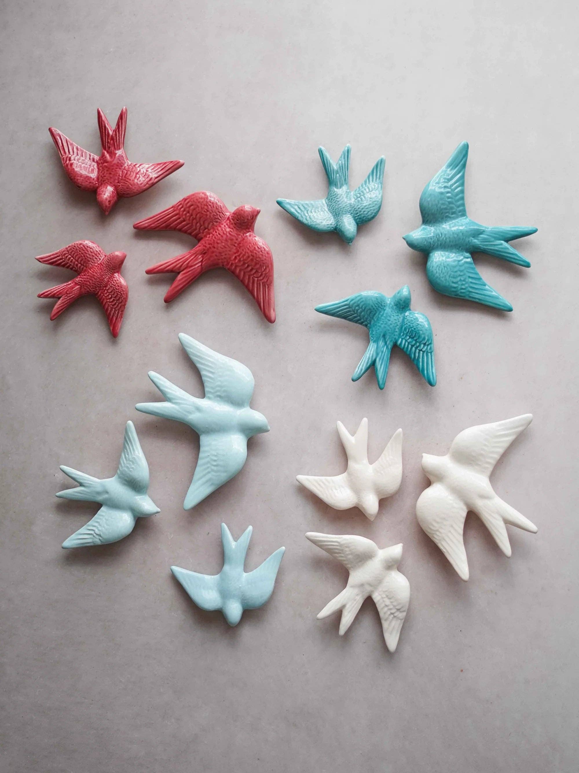 CerAmor Cerâmica - Wholesale Decorative Figurine - Set of 3 Spring swallows1