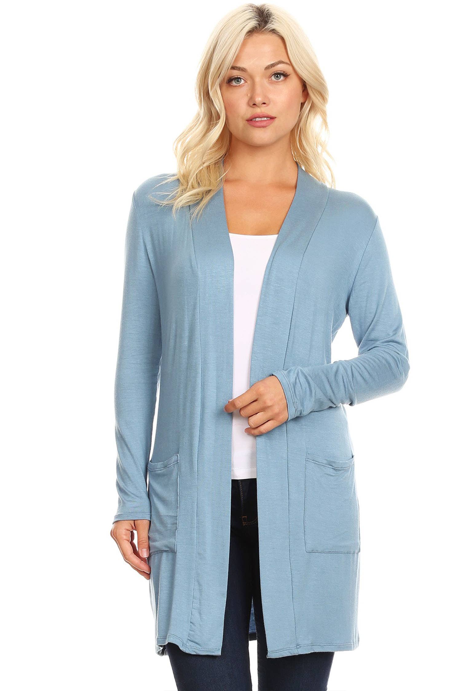 MOA COLLECTION - Wholesale Cardigan - Women's - Women's Casual Basic Solid Cardigan10