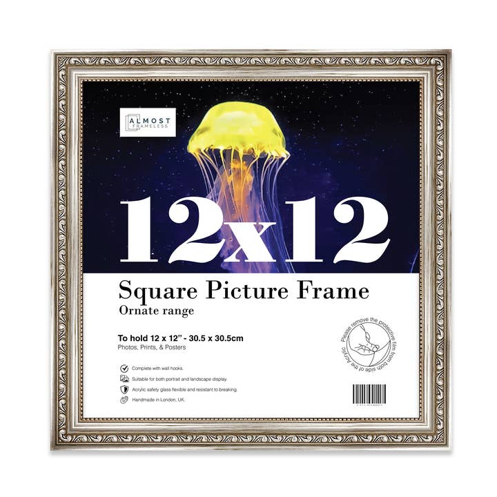 12x12 Silver Ornate Picture Frame 12"x12" for wholesale on Faire0