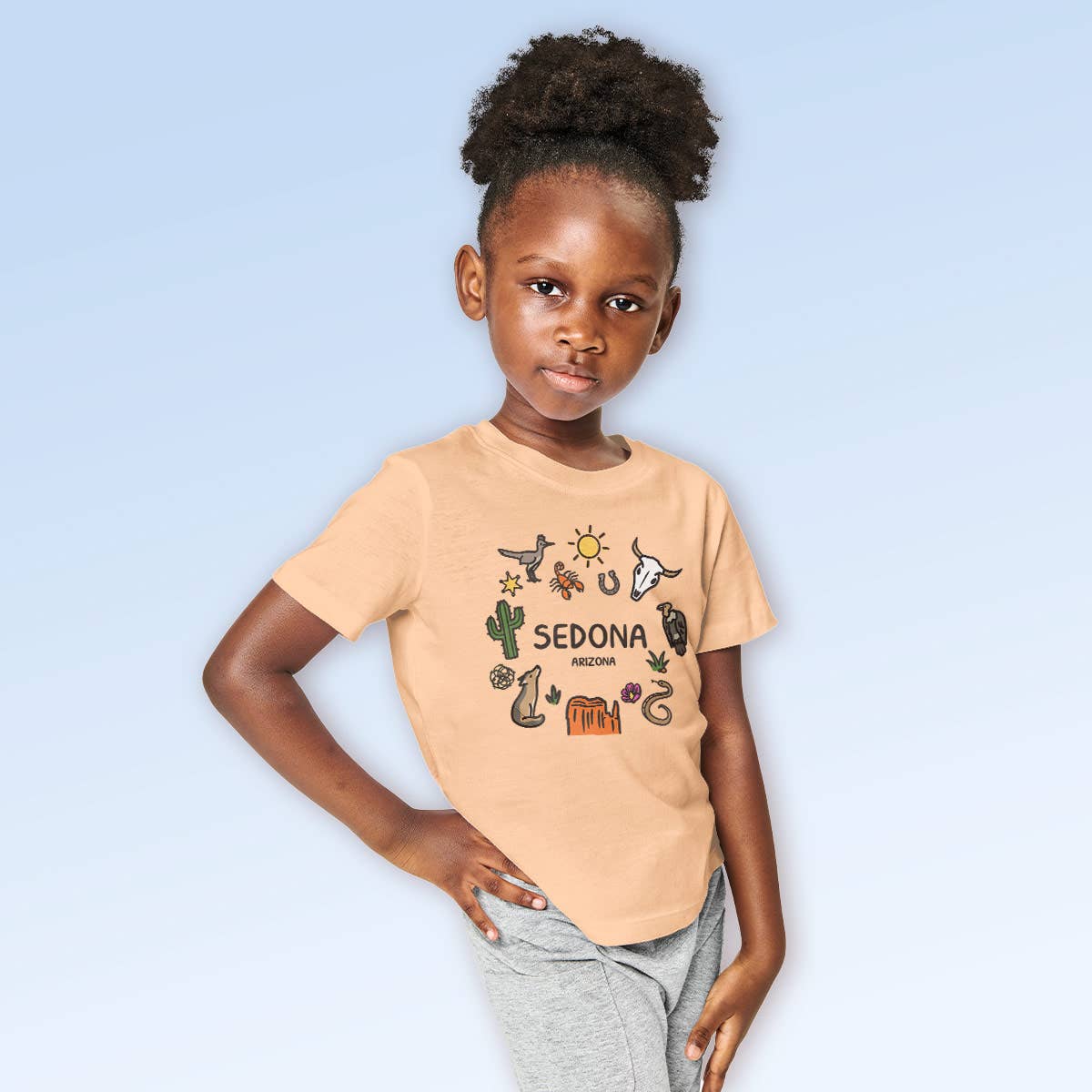 RetroPlanet - Wholesale Screen Printed T-Shirt - Kids - Desert Doodles Icons Name Drop Youth T-Shirt XS-XL3