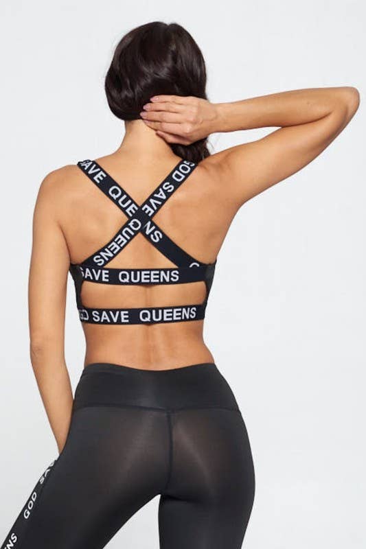 Black Wide Strap Open Back Yoga Set for wholesale on Faire2