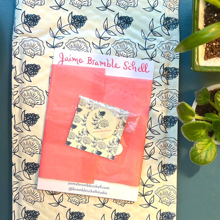 Bramble Schell Studio - Wholesale Sticker - Green-capped Mushroom Sticker2