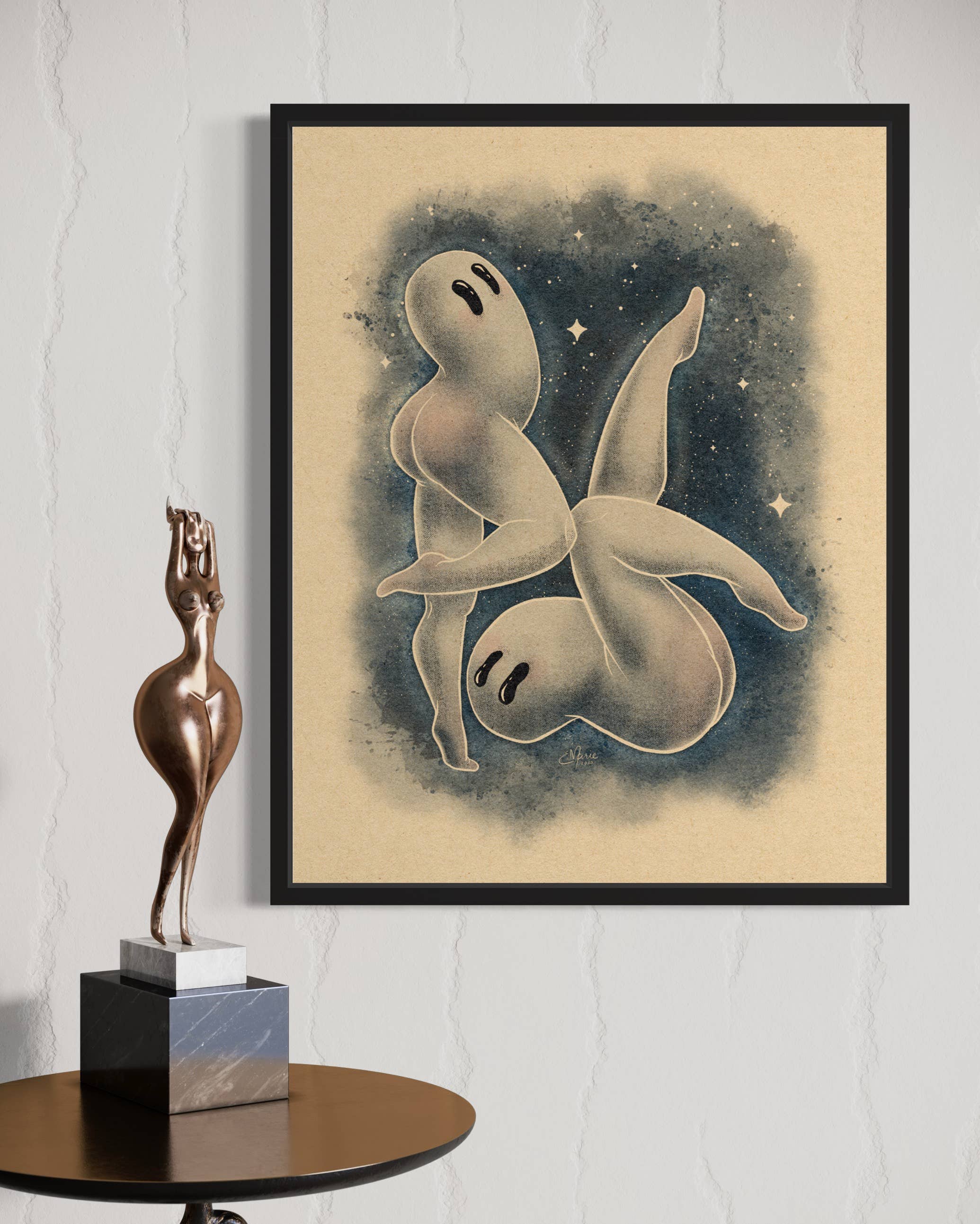 Elissa Marie Creative - Venta al por mayor Ilustración - Lámina artística Fresno Nightcrawlers Pinup | críptidos | folclore1