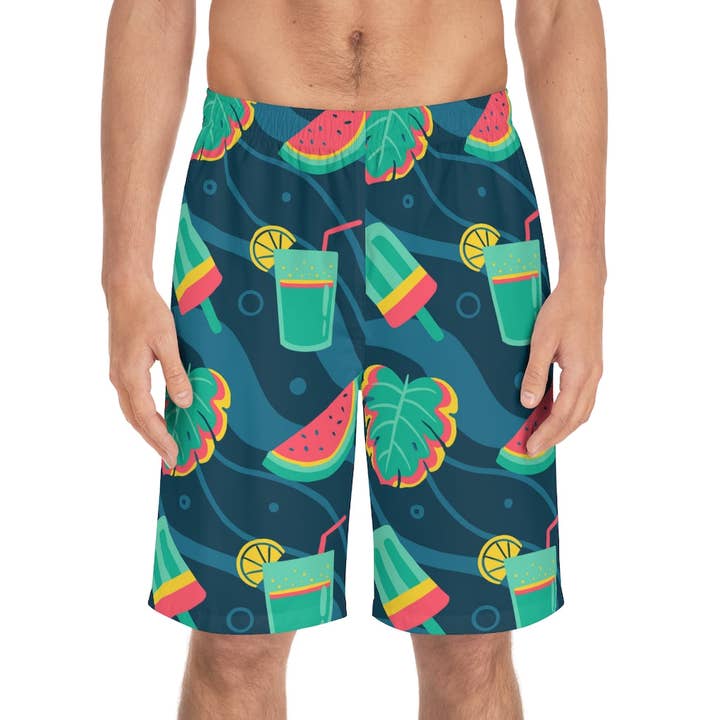 Automatically matched to design color Men's Board Shorts for wholesale on Faire2