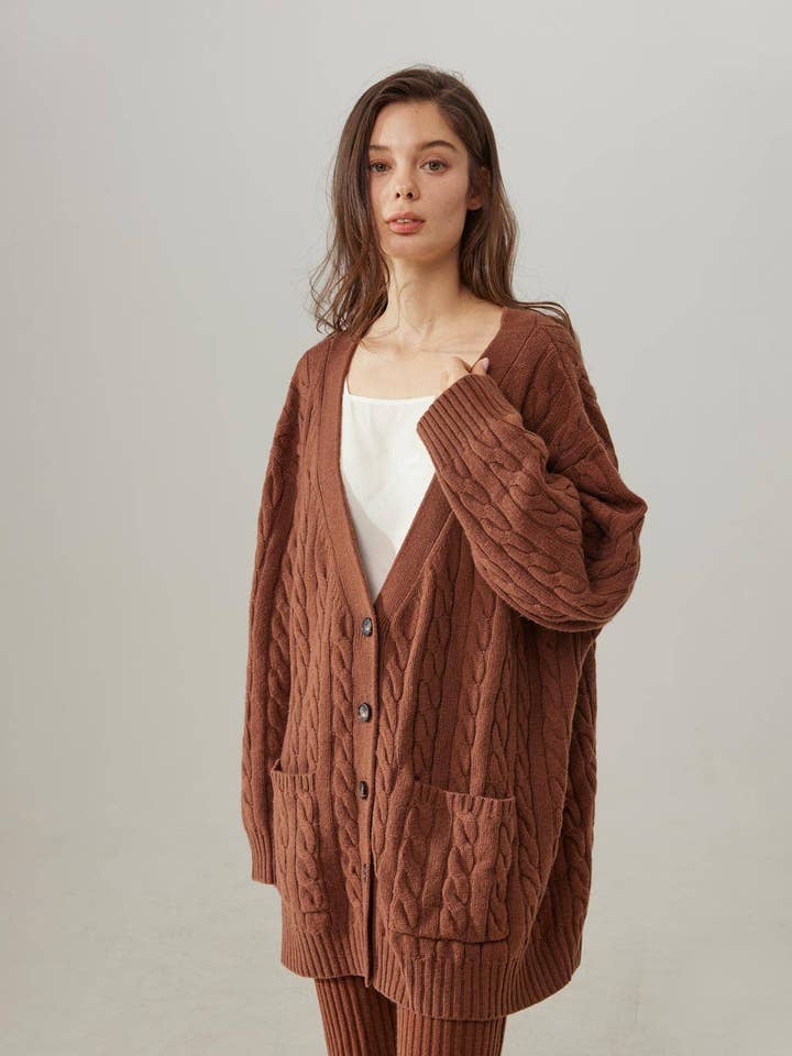 Grober Cardigan aus Kaschmirmischung für den Großhandel von NAP