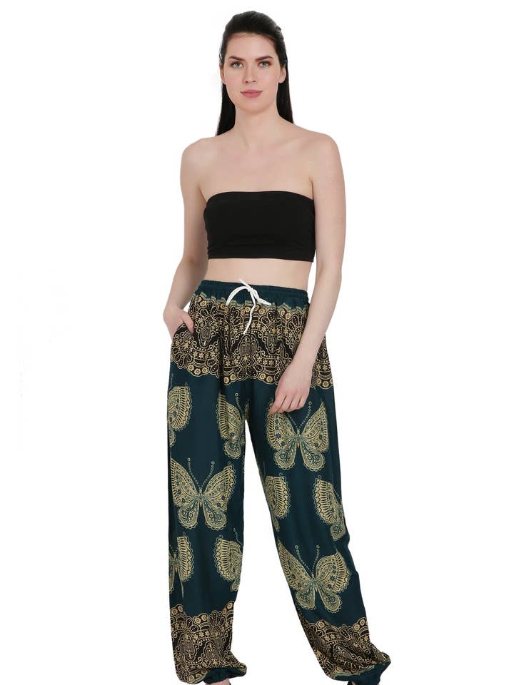 Resort Hose mit Schmetterlings-Print THP9153-AST für den Großhandel von Advance Apparels
