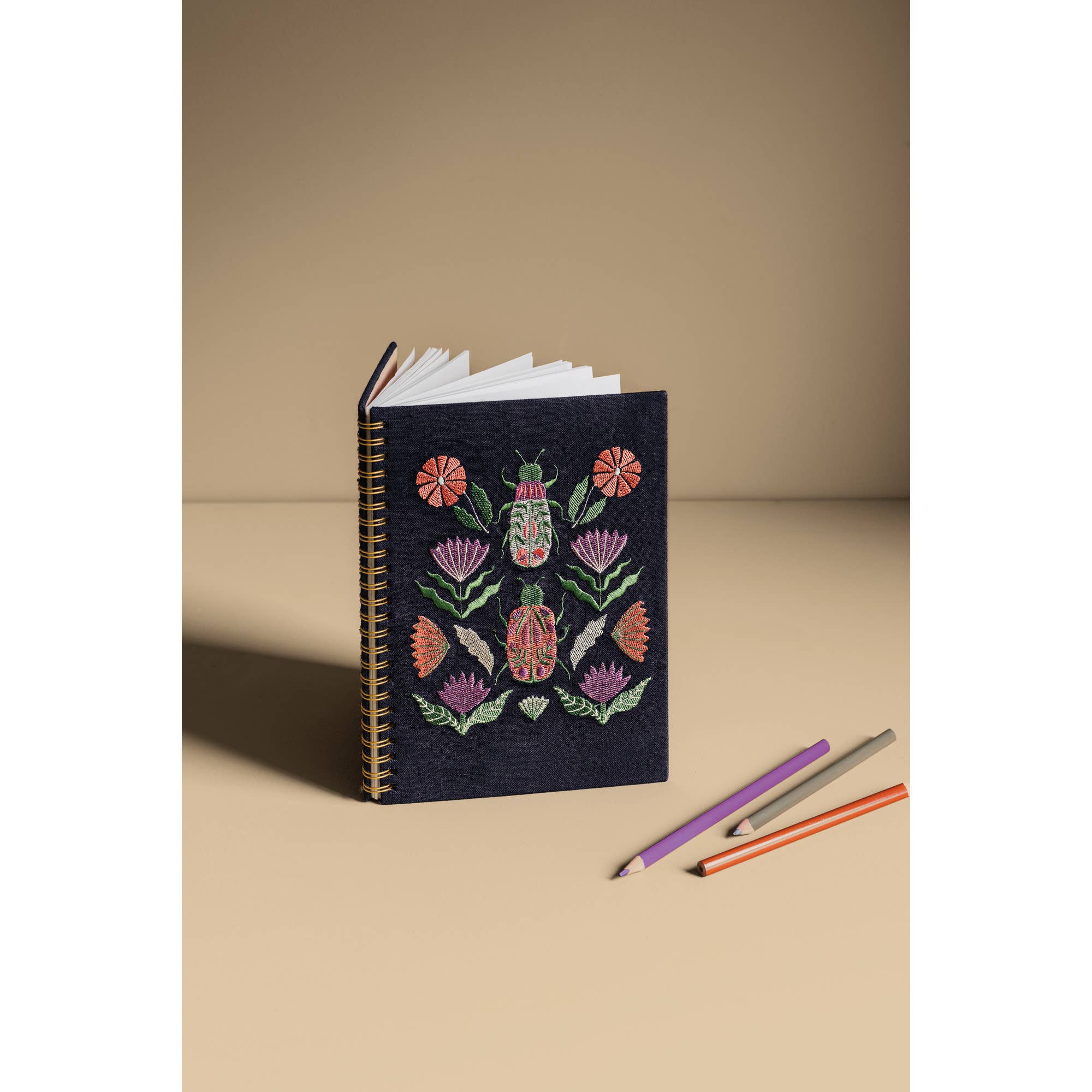 Danica Brands - Wholesale Notebook - Amulet Ring Bound Embroidered Notebook2