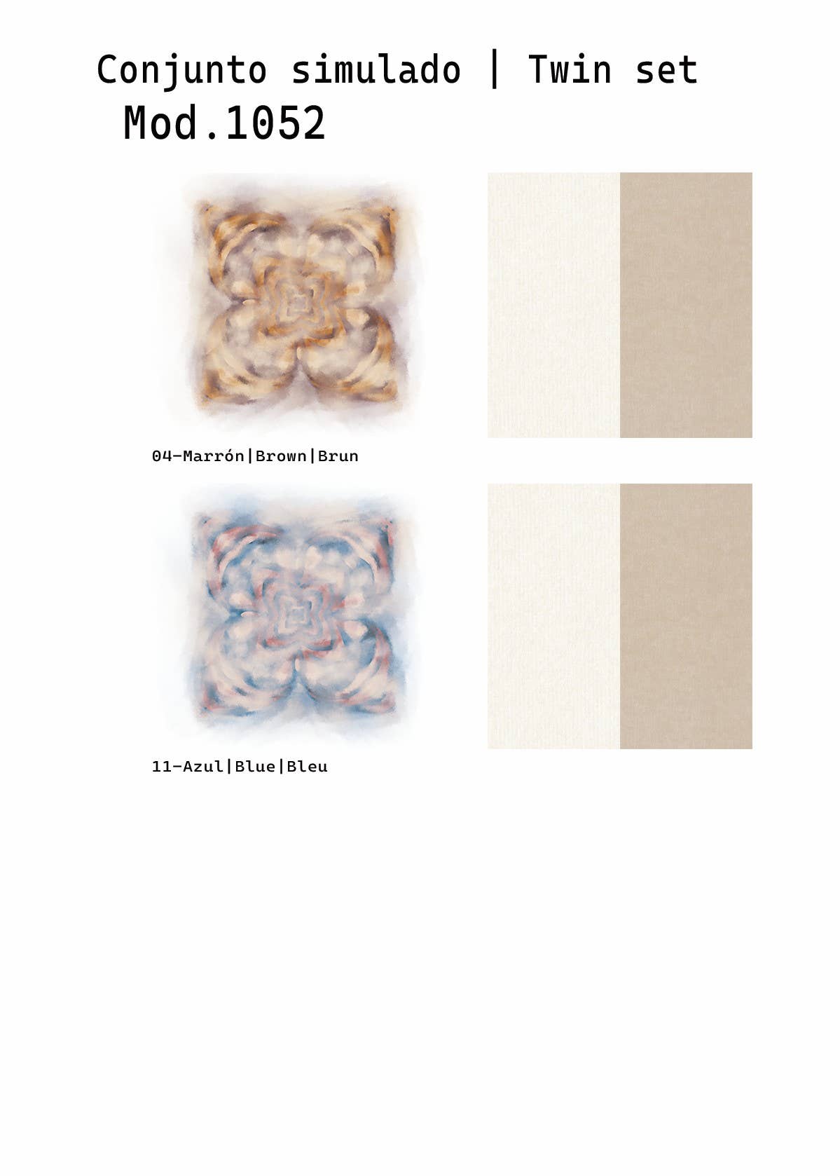 LOURDES CASTILLO - Wholesale Suit Set - Women's - 371052N FALSE SET FADED PRINTED DOT3