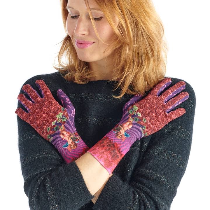 Dub & Drino – Großhandel Handschuhe – Damen – Bedruckte Handschuhe Séraphin aus Bambus1